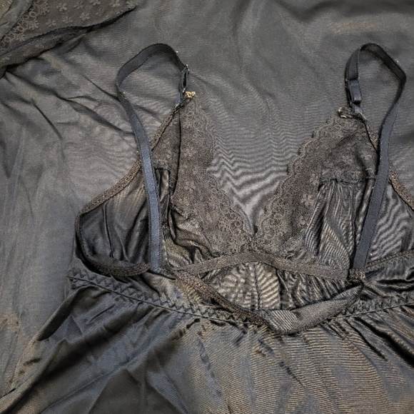 Sears Blue Lace Trim Slip Size Medium - Picture 5 of 9